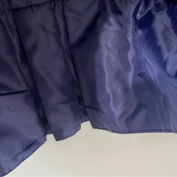 Cynthia Rowley Dark Blue Zip Up Peplum Jacket - Picture 7 of 8